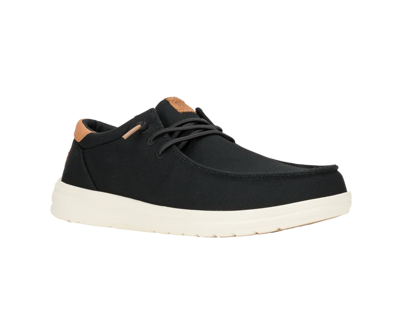 Hey Dude Paul Canvas Herrenmokassin | Schwarz