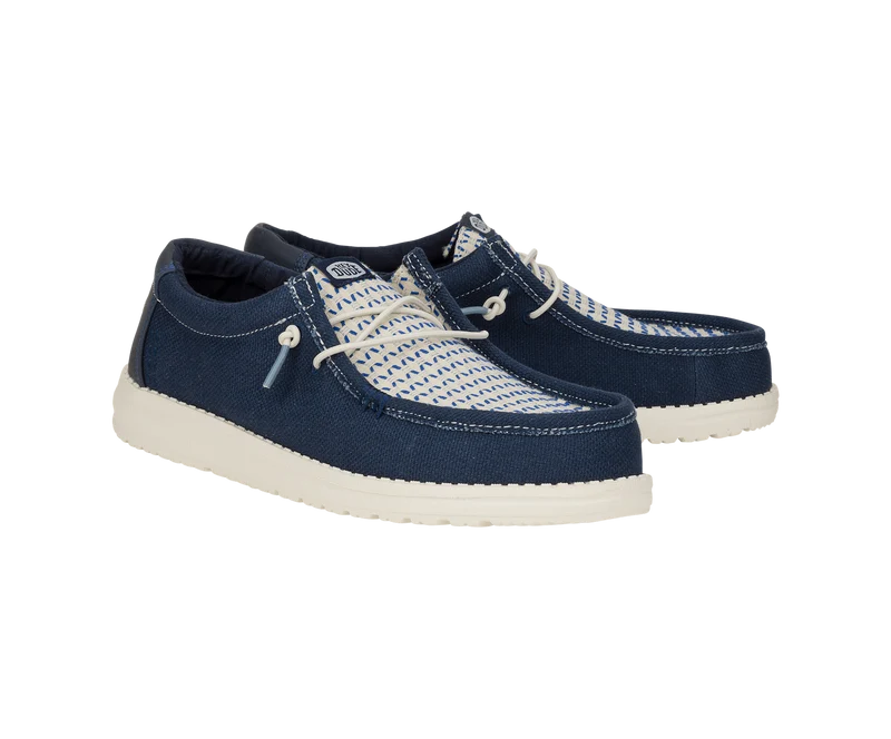 Hey Dude Wally Herren-Mokassin aus gewebter Jute | Marineblauer Blazer / Reiher