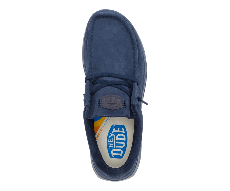 Hey Dude Herren-Mokassin von Wally COMF aus Wildleder | Marineblauer Blazer / Stargasso-Blau