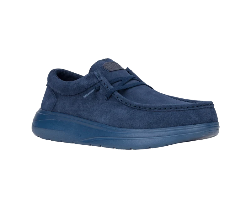 Hey Dude Herren-Mokassin von Wally COMF aus Wildleder | Marineblauer Blazer / Stargasso-Blau