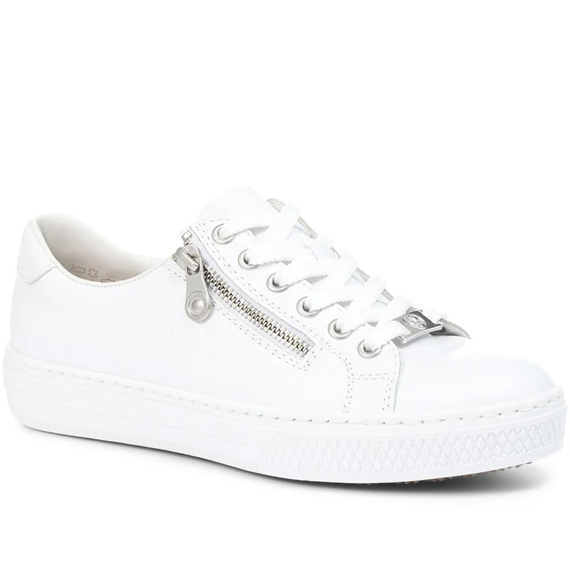 Leather Zip-Up Trainers - RKR31526 / 317 699