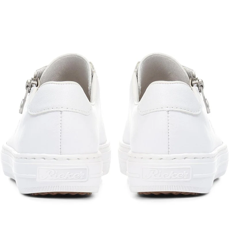 Leather Zip-Up Trainers - RKR31526 / 317 699 - White