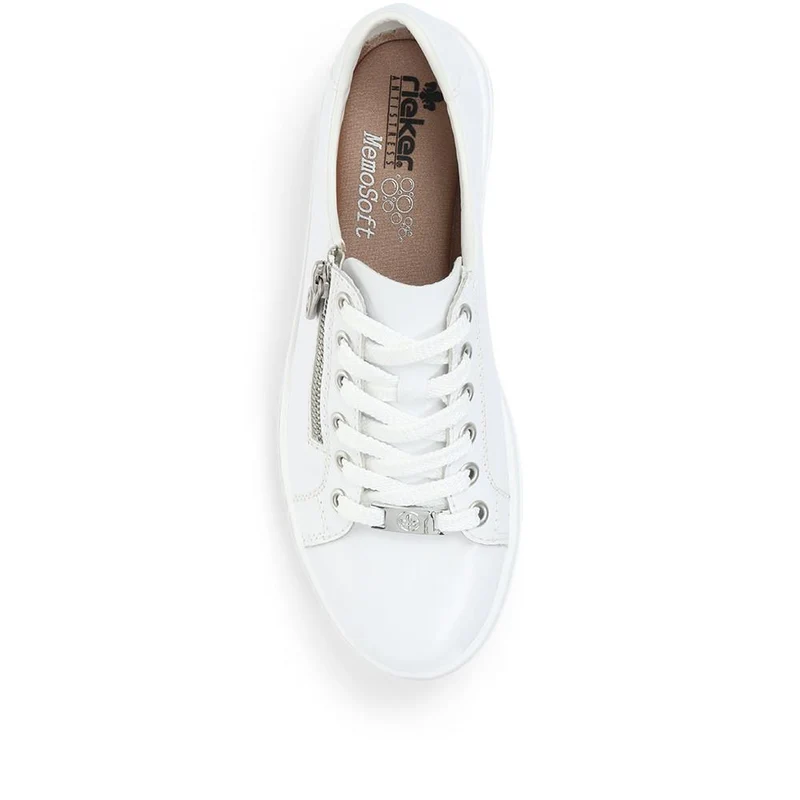 Leather Zip-Up Trainers - RKR31526 / 317 699 - White