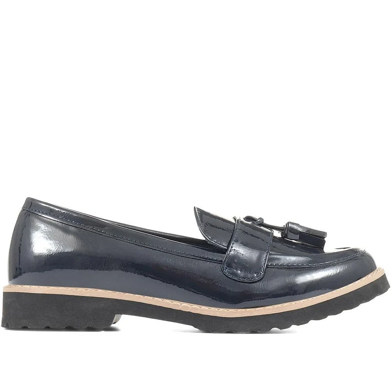 Chunky Tassel Loafers - WBINS32047 / 318 931 - Navy Patent