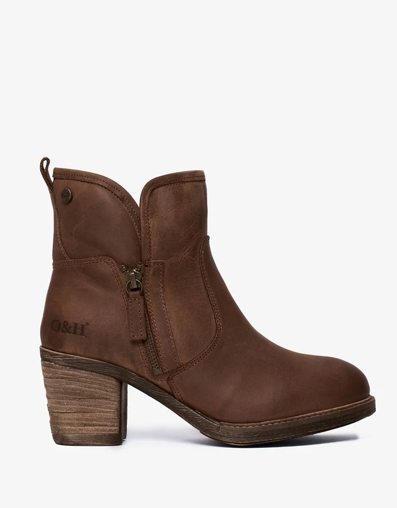 Oak & Hyde East Side Cesar Leder-Knöchelbuch für Damen – Braun
