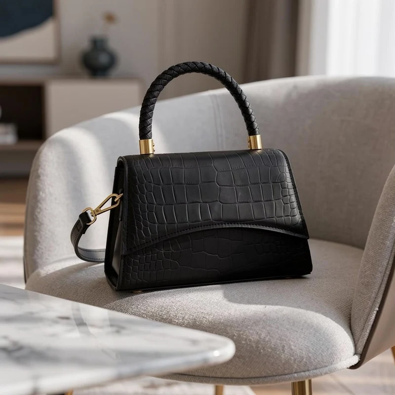 Damen Handtasche mit Griff und Schulterriemen