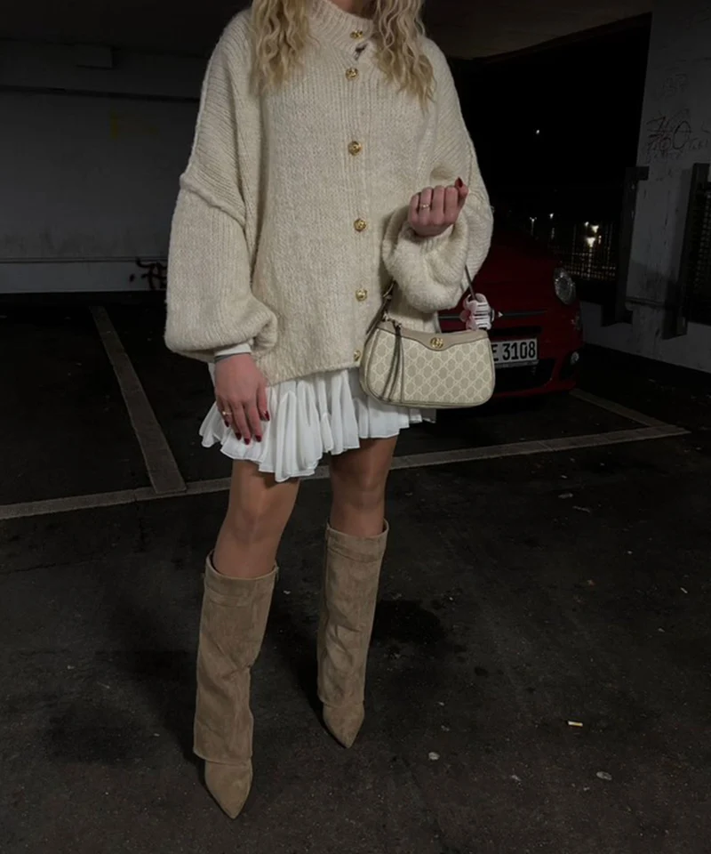 Damen Oversize Cardigan weich und warm für den Winter