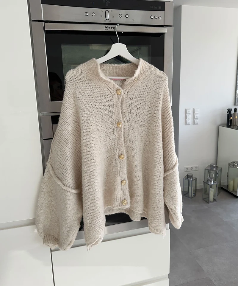 Damen Oversize Cardigan weich und warm für den Winter