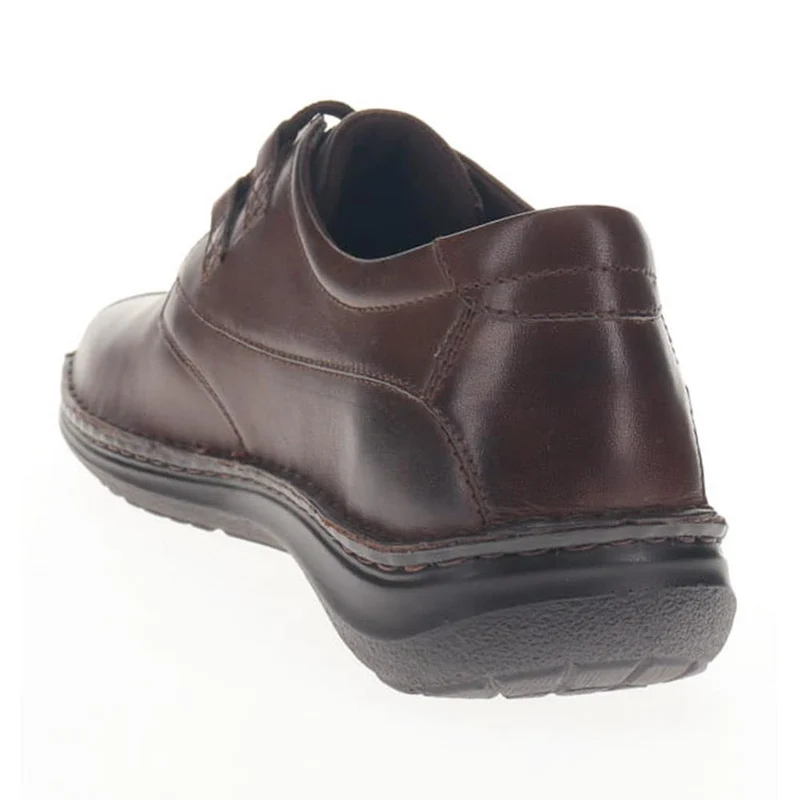 Wide Fit Leather Lace-Up Shoes - PARK40035 / 325 803 - Dark Brown