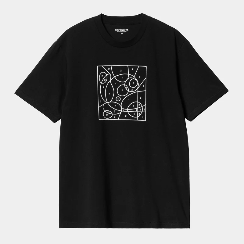 Carhartt WIP Herren The Numbers T-Shirt | Schwarz