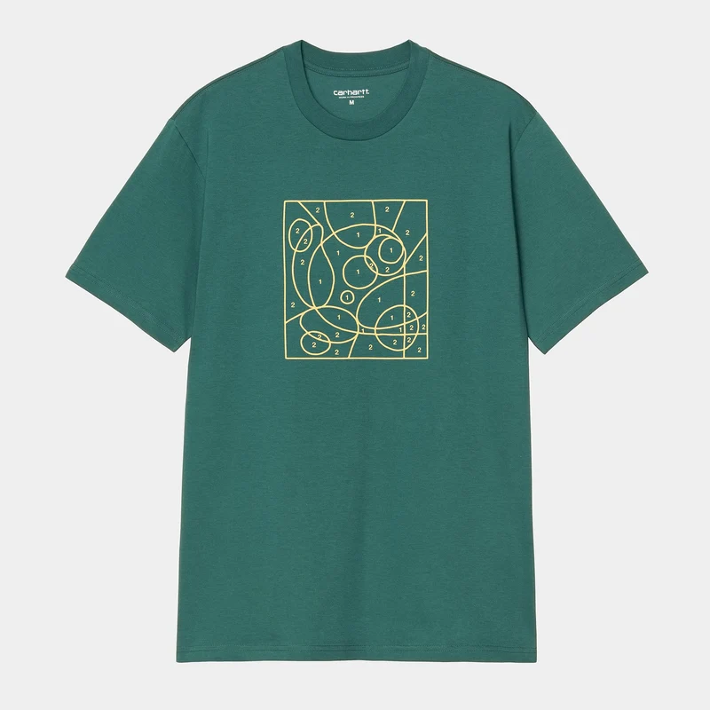 Carhartt WIP Herren The Numbers T-Shirt | Regenwald