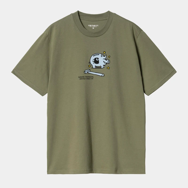Carhartt WIP Herren Piggybank T-Shirt | Dollar Grün