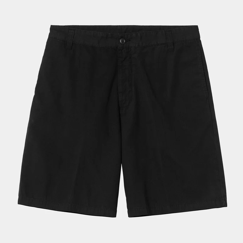 Carhartt WIP Herren Calder Dothan Popeline Shorts | Schwarzes Stückgefärbt