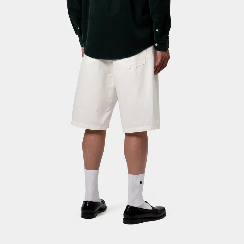 Carhartt WIP Herren Landon Newcomb Drill Short | Off White Rinsed