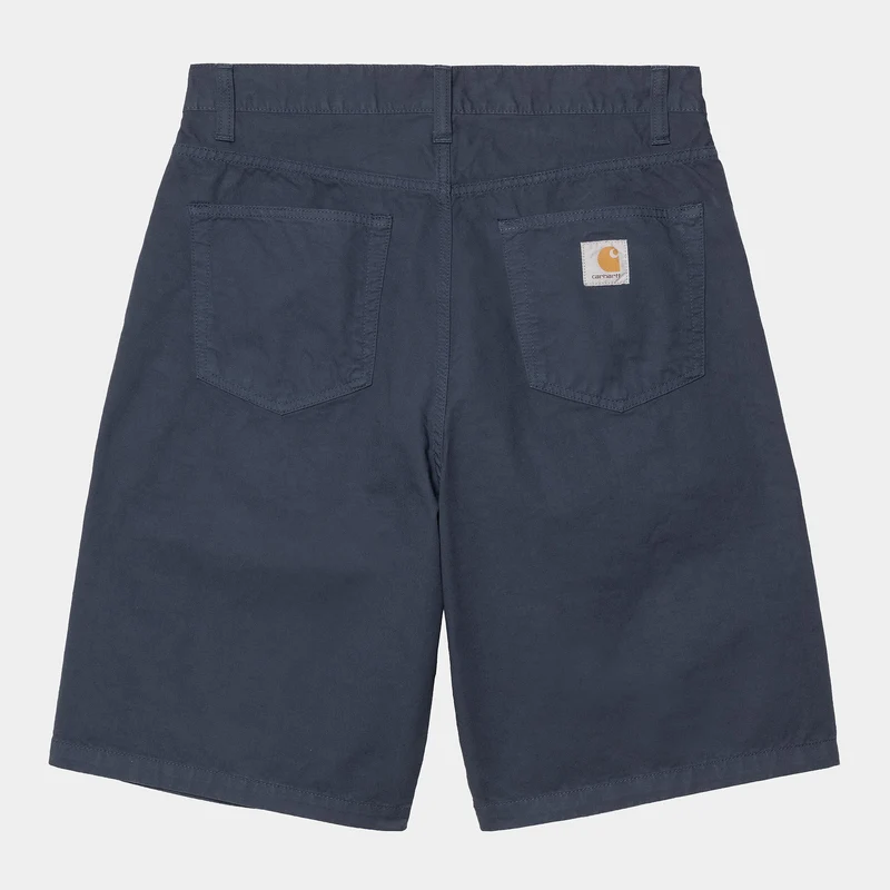 Carhartt WIP Herren Landon Newcomb Drill Short | Dunkelblaues Stückgefärbt