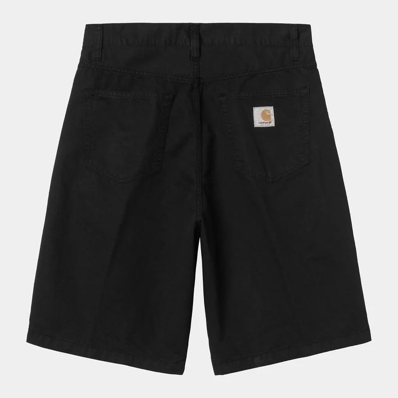 Carhartt WIP Herren Landon Newcomb Drill Short | Schwarzes Stückgefärbt