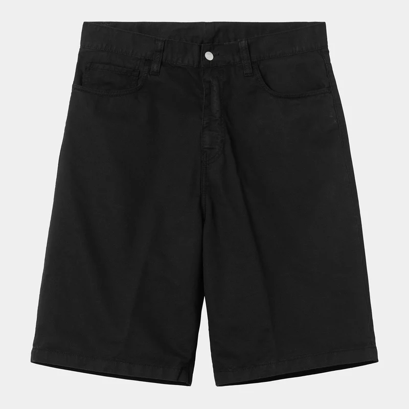 Carhartt WIP Herren Landon Newcomb Drill Short | Schwarzes Stückgefärbt