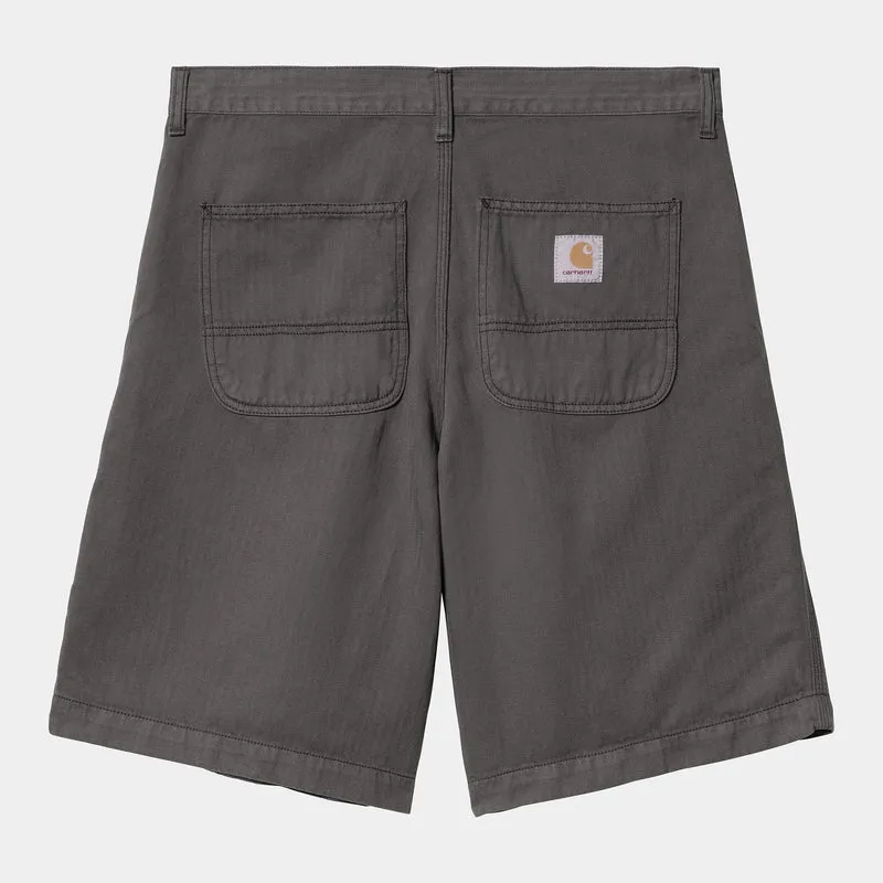 Carhartt WIP Herren Cooper Shawnee Herringbone Short | Graphite Garment Dyed