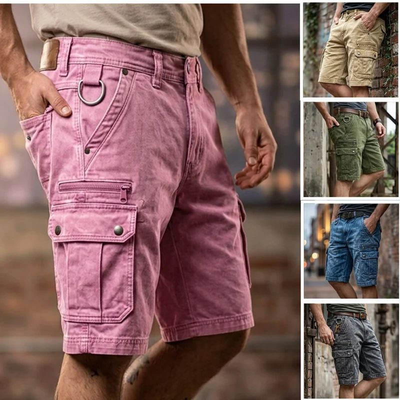 Golvios | Funktionale Denim-Cargoshorts mit mehreren Taschen