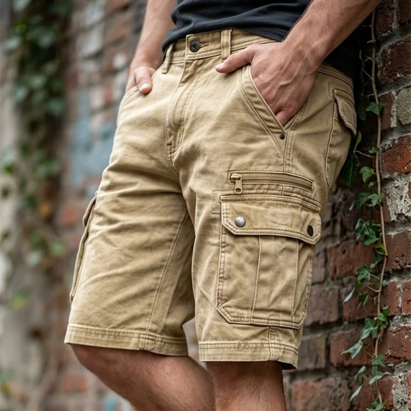 Golvios | Funktionale Denim-Cargoshorts mit mehreren Taschen