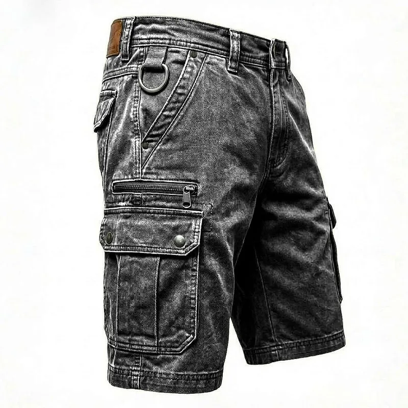 Golvios | Funktionale Denim-Cargoshorts mit mehreren Taschen