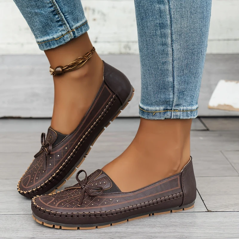Jioselie | Atmungsaktive Damen-Flats mit zarter Schleife