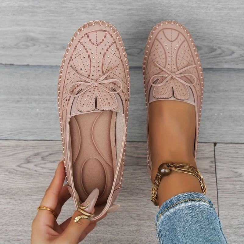 Jioselie | Atmungsaktive Damen-Flats mit zarter Schleife