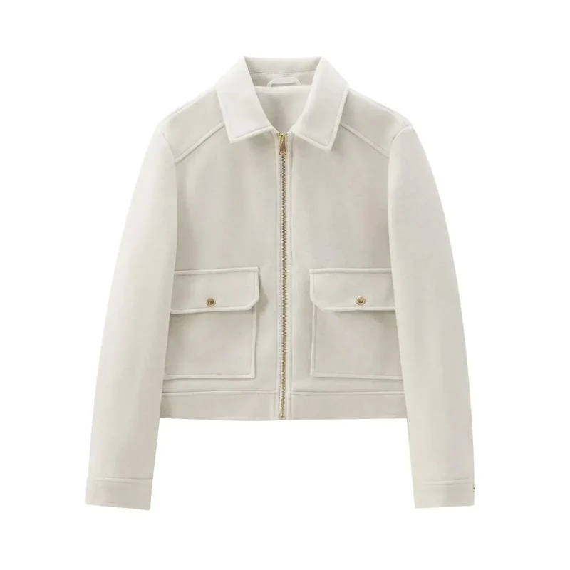 Kerstin | Damen Freizeit-Jacke mit Reißverschluss und Woll-Mix