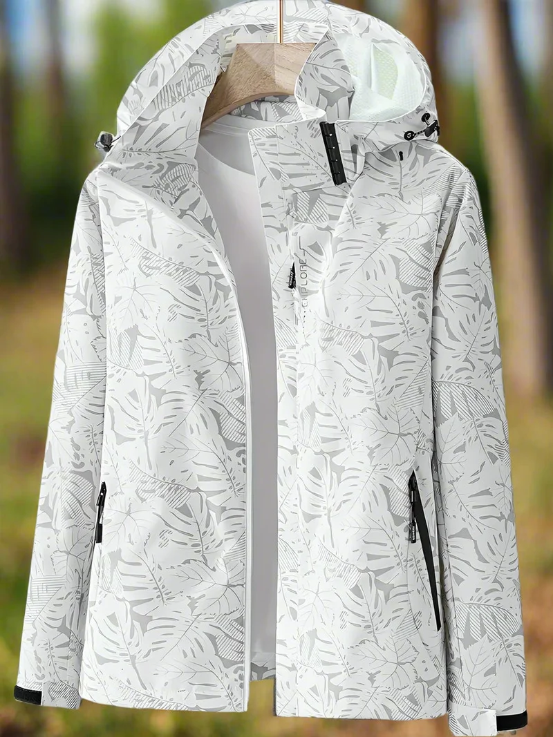 Veronika | Damen Freizeitjacke mit wasserabweisendem Blattmuster