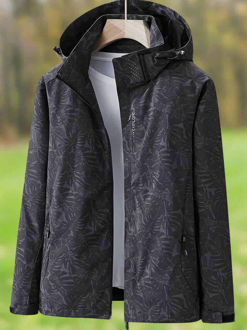 Veronika | Damen Freizeitjacke mit wasserabweisendem Blattmuster