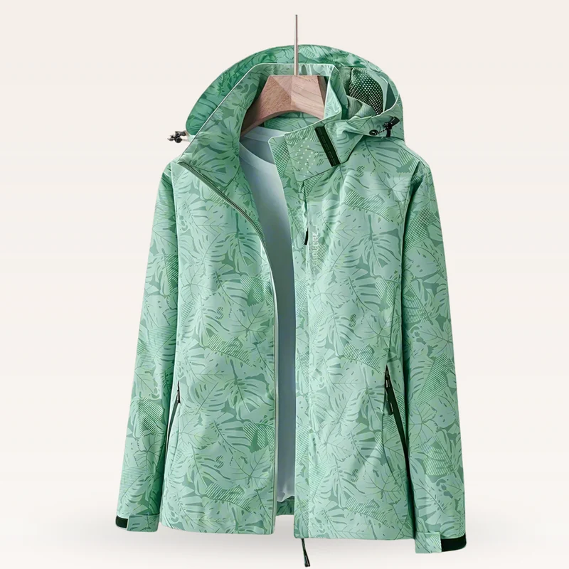 Veronika | Damen Freizeitjacke mit wasserabweisendem Blattmuster