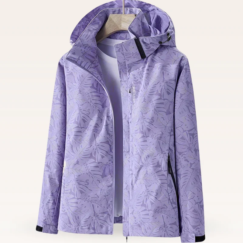 Veronika | Damen Freizeitjacke mit wasserabweisendem Blattmuster