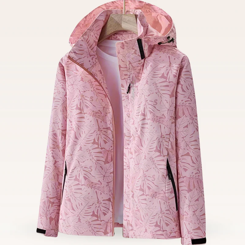 Veronika | Damen Freizeitjacke mit wasserabweisendem Blattmuster