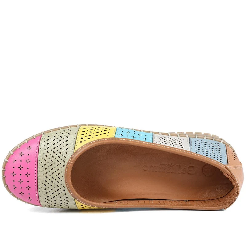 Bellissimo Leather Laser Cut Pumps - BELMET43008 / 329 220 - Multi