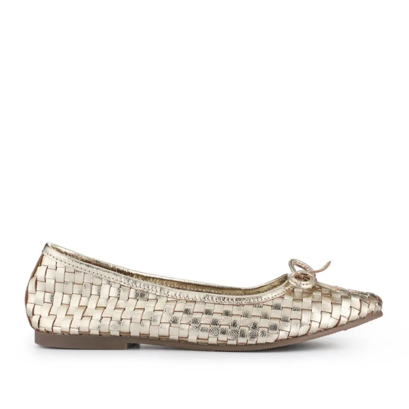 Lightweight Leather Pumps - BELSK41009 / 327 463 - Gold