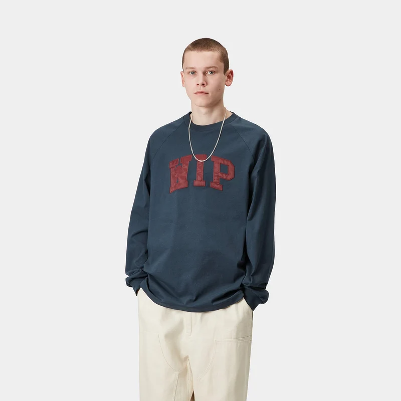 Carhartt WIP Herren WIP Work Langarm-T-Shirt | Dunkelblau