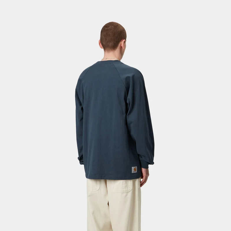 Carhartt WIP Herren WIP Work Langarm-T-Shirt | Dunkelblau