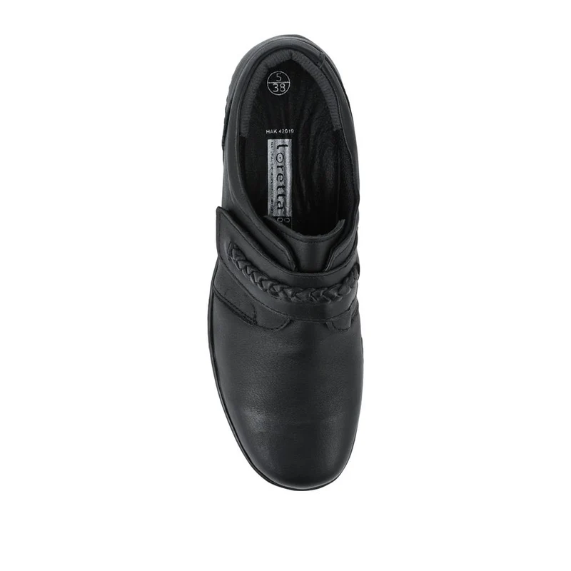 Loretta Leather Adjustable Fit Monk Shoes - HAK42019 / 328 600 - Black