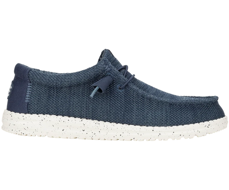 Hey Dude Wally Stretch-Socken-Mokassins für Herren | Marineblau