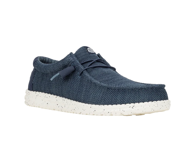 Hey Dude Wally Stretch-Socken-Mokassins für Herren | Marineblau