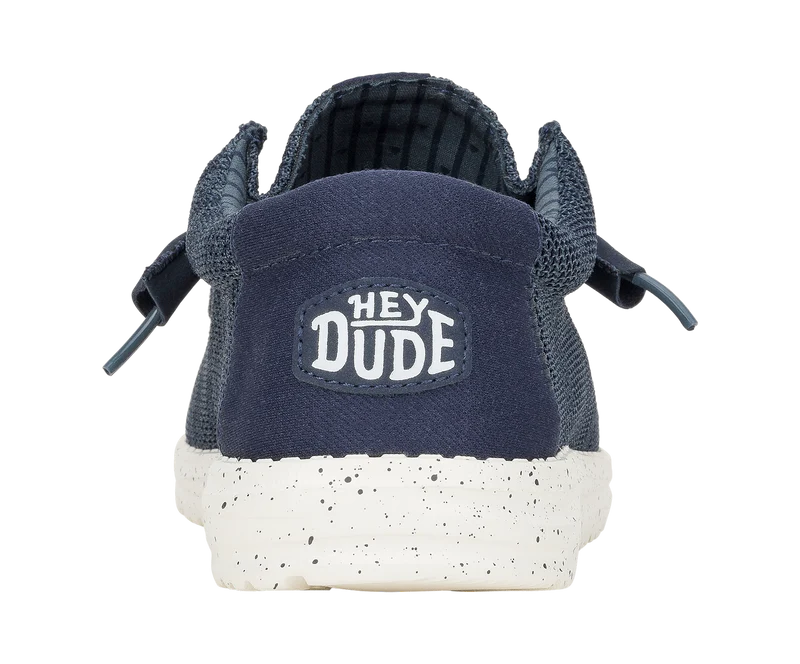 Hey Dude Wally Stretch-Socken-Mokassins für Herren | Marineblau