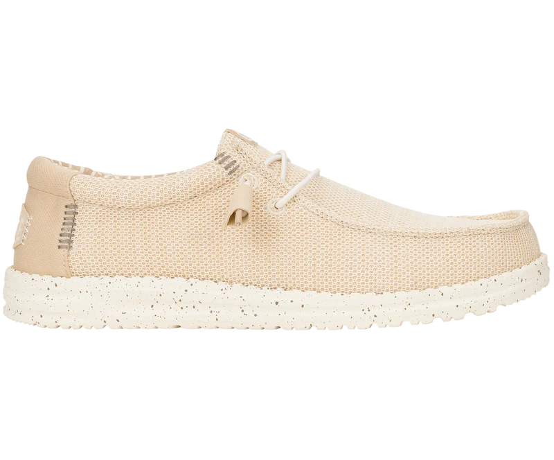Hey Dude Wally Stretch-Socken für Herren, Mokassins | Irish Cream / Egret