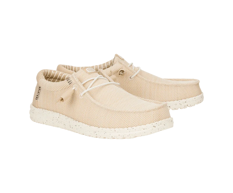 Hey Dude Wally Stretch-Socken für Herren, Mokassins | Irish Cream / Egret