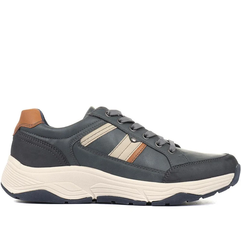 Lace-Up Trainer Shoe - SUNT34007 / 320 327 - Navy