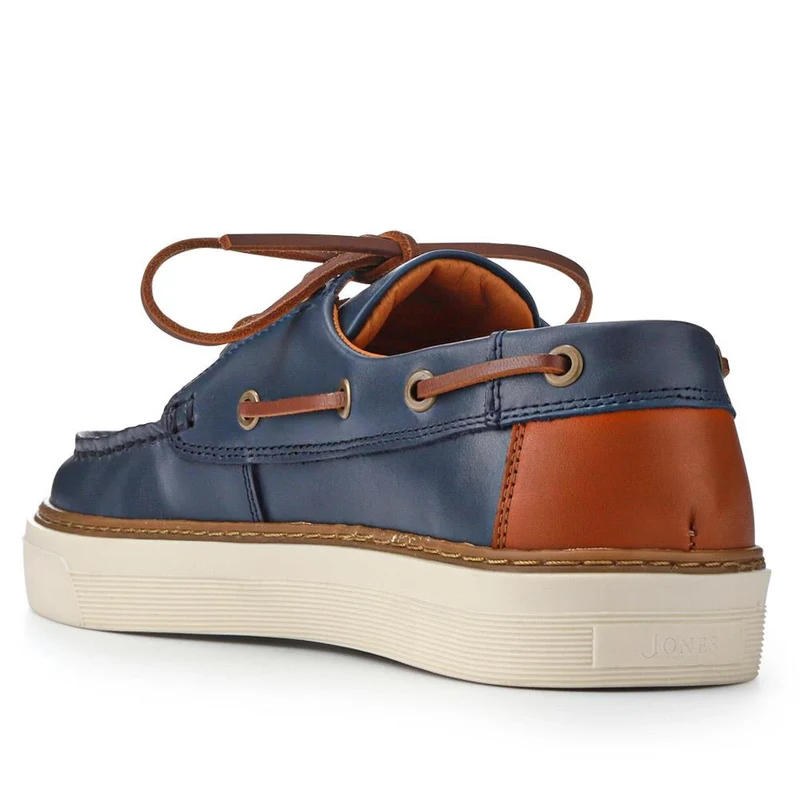 Rhodes Leather Boat Shoes - RHODES / 327 429 - Navy