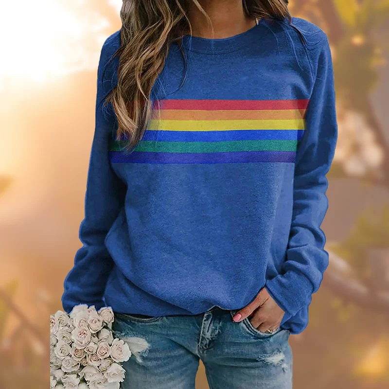 Damen Sweatshirt mit Streifen