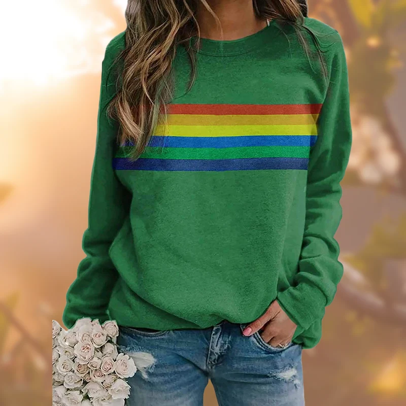 Damen Sweatshirt mit Streifen