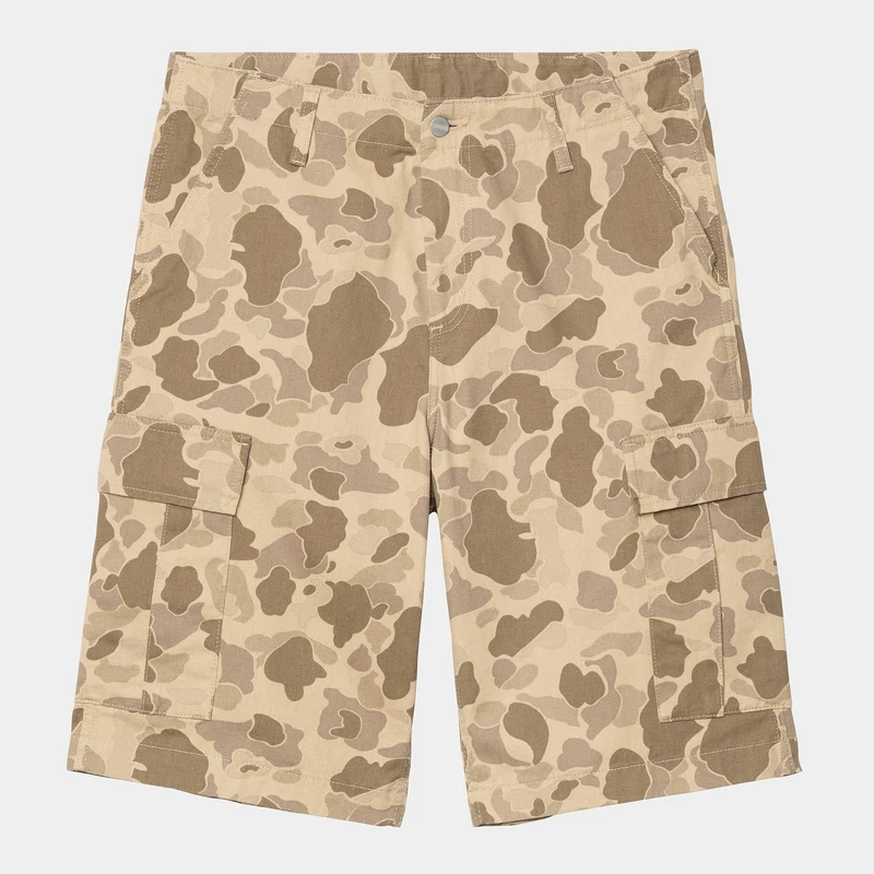 Carhartt WIP Herren Regular Moraga Twill Cargo Shorts | Camo Duck Desert