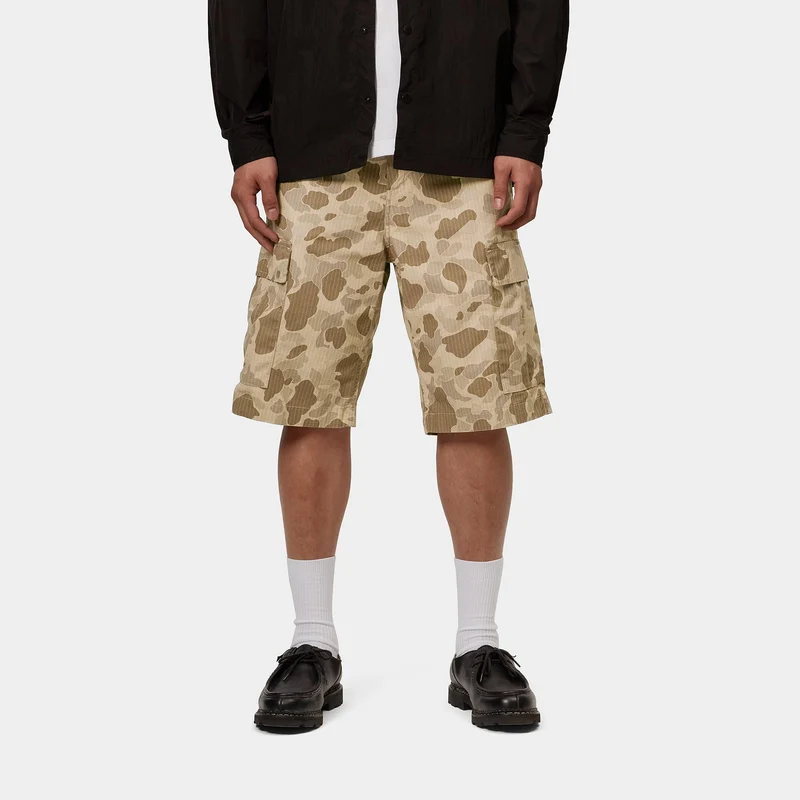 Carhartt WIP Herren Regular Moraga Twill Cargo Shorts | Camo Duck Desert
