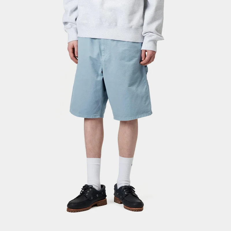Carhartt WIP Herren Single Knee Newcomb Drill Short | Clay Blue